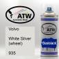Preview: Volvo, White Silver (wheel), 935: 400ml Sprühdose, von ATW Autoteile West.